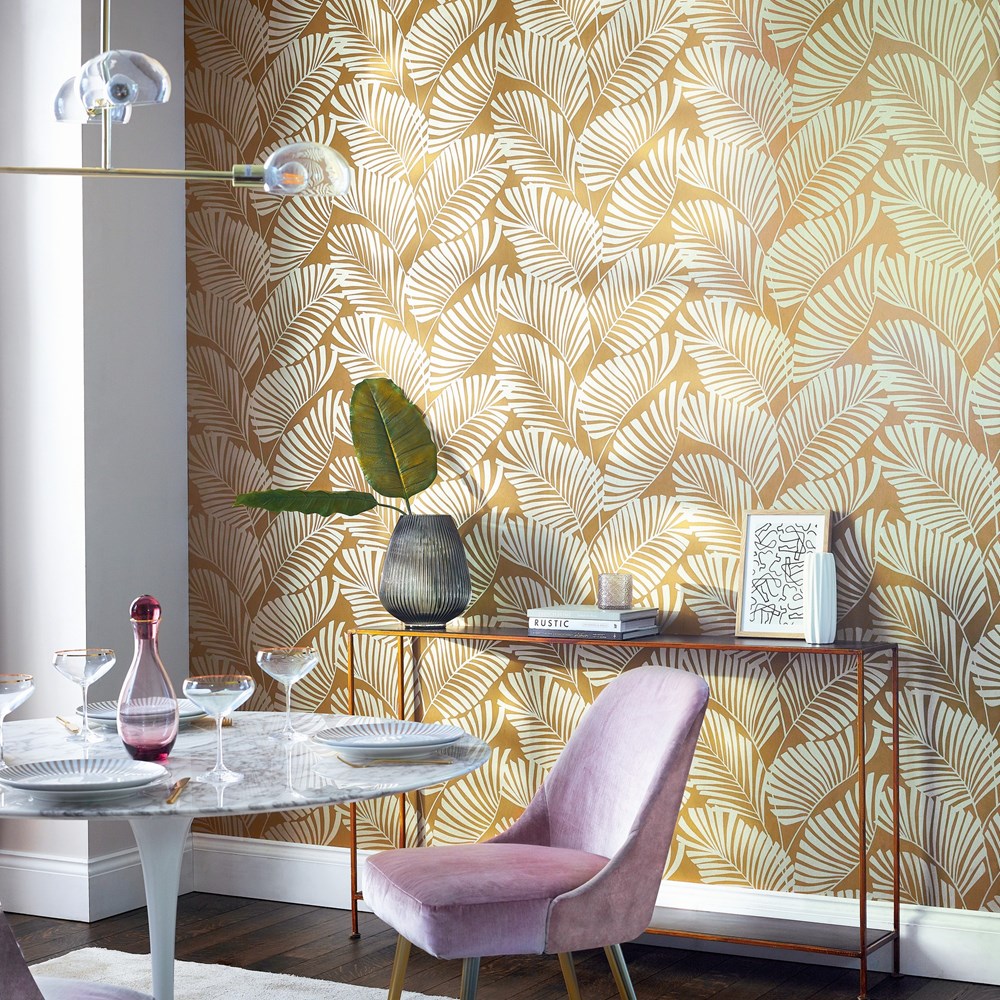 Mala Wallpaper 112138 by Harlequin in Ochre Yellow